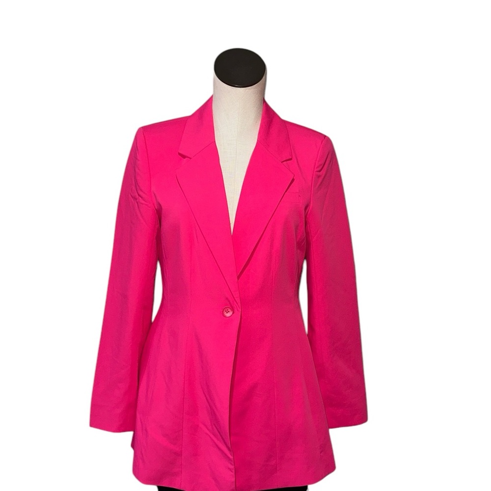 NWT VERO MODA Charity Slim Fit Long Blazer 6 US / 38 EU IN RASPBERRY - Picture 8 of 9